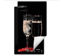 DarHaus Copertura Tappetino Piano Induzione 30x52 cm Cucina Coprifornelli Protezione per Piano Induzione - nero - rosso - vino