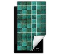DarHaus Copertura Tappetino Piano Induzione 30x52 cm Cucina Coprifornelli Protezione per Piano Induzione - verde - mosaico