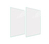 DarHaus Copri piano cottura induzione 2 x 35x52 cm copertura per piano cottura in vetroceramica 1 pezzi universale per piastre di cottura paraspruzzi tagliere in vetro temprato bianco