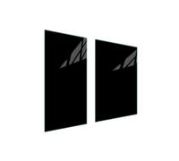 DarHaus Copri piano cottura induzione 30x52 cm e 45x52 cm copertura per piano cottura in vetroceramica 1 pezzi universale per piastre di cottura paraspruzzi tagliere in vetro temprato nero