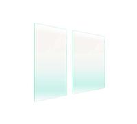 DarHaus Copri piano cottura induzione 30x52 cm e 45x52 cm copertura per piano cottura in vetroceramica 1 pezzi universale per piastre di cottura paraspruzzi tagliere in vetro temprato trasparente