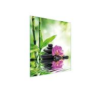 DarHaus Copri piano cottura induzione 45x52 cm copertura per piano cottura in vetroceramica 1 pezzi universale per piastre di cottura paraspruzzi tagliere in vetro temprato, Violetta orchidea