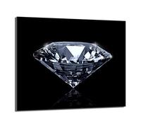 DarHaus Copri piano cottura induzione 60x52 cm copertura per piano cottura in vetroceramica 1 pezzi universale per piastre di cottura paraspruzzi tagliere in vetro temprato, Diamante nero