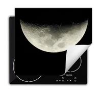 DarHaus Copri Piano Cottura Induzione 60x52 cm Coprifornelli Fornello Proteggi Tutto per la Cucina Fornelli - nero - luna