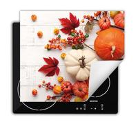 DarHaus Copri Piano Cottura Induzione 60x52 cm Coprifornelli Fornello Proteggi Tutto per la Cucina Fornelli - Autunno - legno