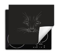 DarHaus Copri Piano Cottura Induzione 60x52 cm Coprifornelli Fornello Proteggi Tutto per la Cucina Fornelli - nero - gatto