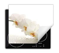 DarHaus Copri Piano Cottura Induzione 60x52 cm Coprifornelli Fornello Proteggi Tutto per la Cucina Fornelli - bianco - orchidea