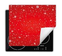 DarHaus Copri Piano Cottura Induzione 60x52 cm Coprifornelli Fornello Proteggi Tutto per la Cucina Fornelli - rosso - neve