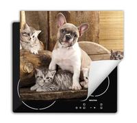 DarHaus Copri Piano Cottura Induzione 60x52 cm Coprifornelli Fornello Proteggi Tutto per la Cucina Fornelli - Gatti e cani