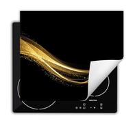 DarHaus Copri Piano Cottura Induzione 60x52 cm Coprifornelli Fornello Proteggi Tutto per la Cucina Fornelli - nero - oro