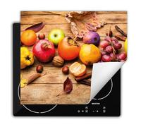 DarHaus Copri Piano Cottura Induzione 60x52 cm Coprifornelli Fornello Proteggi Tutto per la Cucina Fornelli - Frutti - legno