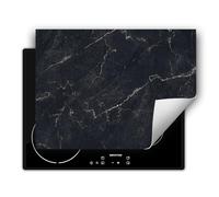 DarHaus Copri piano cottura induzione 80x52 cm copertura per piano cottura vinile - scuro - marmo