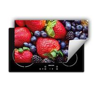 DarHaus Copri piano cottura induzione 90x52 cm - Tappetino antiscivolo avvolgibile per induzione - frutta