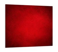 DarHaus Paraschizzi da cucina in vetro temperato 65 x 60 cm - Vetro decorativo con nastro adesivo - Pannello posteriore in vetro per cucina, Copri piano cottura induzione, Rosso