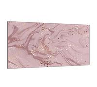 DarHaus Piastra di copertura 90 x 52 cm copertura piano cottura a induzione universale in ceramica per piatti da cucina paraspruzzi tagliere in vetro temperato, decorazione, Marmo rosa