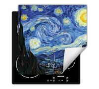 DarHaus Piastra di copertura per fornelli 50x52 cm Copri piano cottura vinile - blu - immagine