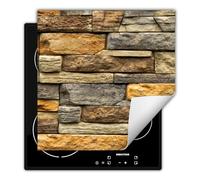 DarHaus Piastra di copertura per fornelli 50x52 cm Copri piano cottura vinile - Mattone