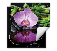 DarHaus Piastra di copertura per fornelli 50x52 cm Copri piano cottura vinile - Orchidea - Fiore