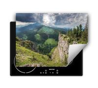 DarHaus Piastra di copertura per piano cottura 70x52 cm - Tappetino antiscivolo avvolgibile per induzione - Montagne - paesaggio