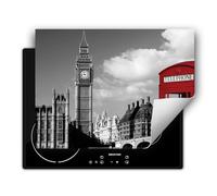 DarHaus Piastra di copertura per piano cottura 70x52 cm - Tappetino antiscivolo avvolgibile per induzione - grigio - Londra