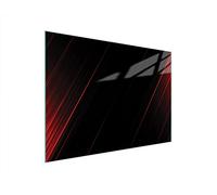 DarHaus Tagliere da cucina in vetro temperato, Copri-piano cottura a induzione, piano decorativo universale 40x30 cm, Nero rosso