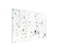 DarHaus Tagliere da cucina in vetro temperato, Copri-piano cottura a induzione, piano decorativo universale 40x30 cm, Gocce d'acqua