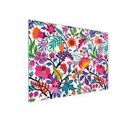 DarHaus Tagliere da cucina in vetro temperato, Copri-piano cottura a induzione, piano decorativo universale 40x30 cm, Fiori colorati