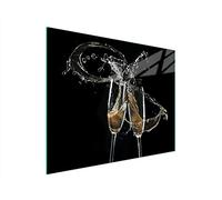 DarHaus Tagliere da cucina in vetro temperato, Copri-piano cottura a induzione, piano decorativo universale 52x40 cm, Vino nero