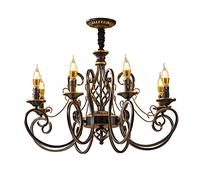 Dari a Sospensione, retrò in Ferro battuto a 6 luci, Decorazione per Soggiorno in Stile Country, Grandi de da soffitto artistiche, compatibili con Sala da Pranzo, Camera da Letto