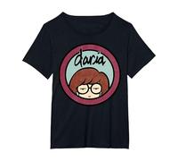 Daria Classic Mint Burgundy Logo Graphic T-Shirt Maglietta, Donna Plus-Size, Nero, 2X