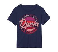 Daria La Donna Il Mito la Leggenda Maglietta, Donna Plus-Size, Navy, 5X