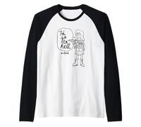 Daria Outline Sketch Hi Go to Hell Funny Retro Cartoon Maglia con Maniche Raglan