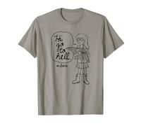Daria Outline Sketch Hi Go to Hell Funny Retro Cartoon Maglietta