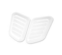 D'aria per cofano auto Compatibile Con BMW 2 Pezzi ABS Air Flow Intake Hood Scoop Bonet Cover DIY Decor Car Parts Accessories Replacement(White)
