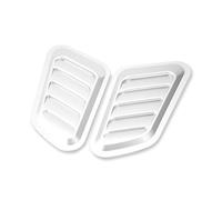D'aria per cofano auto Compatibile Con BMW 2 Pezzi ABS Air Flow Intake Hood Scoop Bonet Cover DIY Decor Car Parts Accessories Replacement(Silver)