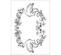 Darice Embossing Folder Cartella per Goffratura Mascherina Cornice Colombe, Plastica, Trasparente, 29.7x21x0.3 cm