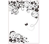 Darice Embossing Folder Cartella per Goffratura Mascherina Cornice Farfalla, Plastica, Trasparente, 29.7x21x0.3 cm