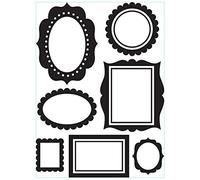 Darice Embossing Folder Cartella per Goffratura Mascherina Parete con Cornici, Plastica, Trasparente, 10.8x14.6x0.3 cm