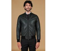 D'Arienzo Bomber Vera Pelle Naturale Verde Uomo Giacca Made in Italy 106