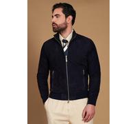 D'Arienzo Bomber Vera Pelle Scamosciata Blu Uomo Primaverile 1006