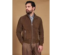 D'Arienzo Bomber Vera Pelle Scamosciata Fango Uomo Primaverile 1006