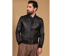 D'Arienzo Bomber Vera Pelle Testa di Moro con Tasconi Made in Italy Alex Bottoni