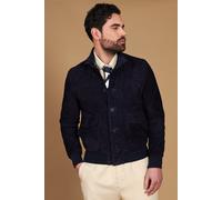 D'Arienzo Bomber in Pelle Uomo Blu Renna Camoscio Scamosciato Vera Pelle Giacca Primavera Giubbotto Alex Bottoni 52/Blu