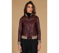 D'Arienzo Bomber Vera Pelle Vinaccio Donna Giubbotto Made in Italy G155
