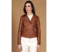 D'Arienzo Chiodo Vera Pelle Naturale Colore Cuoio Donna Made in Italy Kbc
