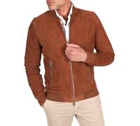 D'Arienzo Giacca Camoscio Renna Uomo Cuoio Bomber Scamosciato Vera Pelle Gaudil 54/Cuoio