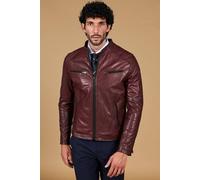 D'Arienzo Giacca Vera Pelle Bordeaux Uomo Vintage Made in Italy Hamilton