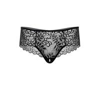 Daring Intimates Ella Crotchless Cheeky Panty Black L/XL