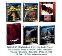 DARIO ARGENTO Best (L'Uccello Dalle Piume di Cristallo - Il Gatto a Nove Code - Profondo Rosso - Suspiria - Tenebre - Phenomena) (6 Film - 6 Blu-ray)