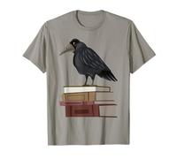 Dark Academia Aesthetic Raven Corvo On Old Vintage Books Maglietta